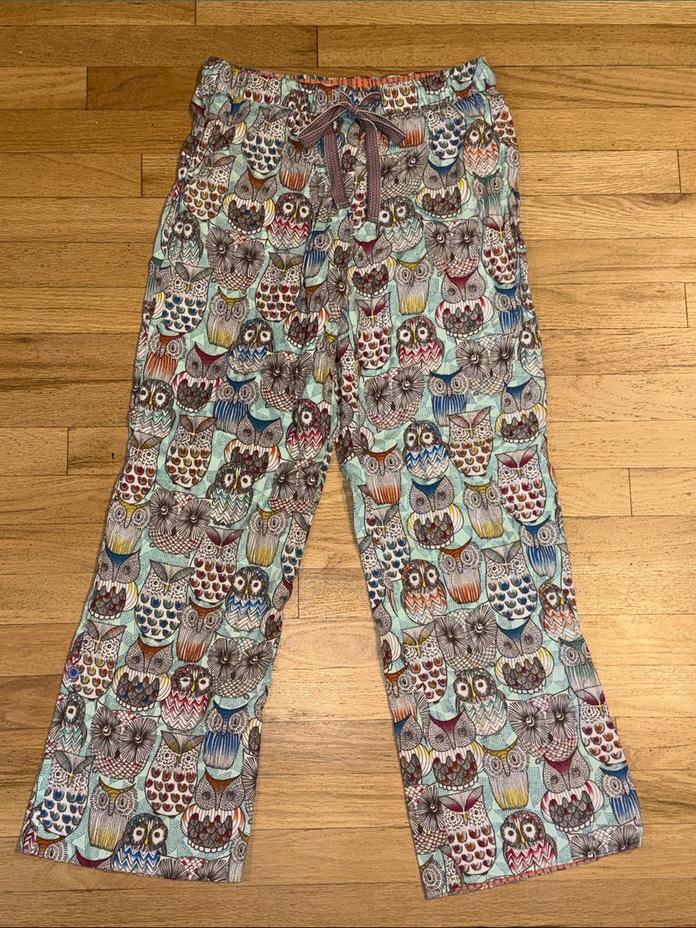 Anthropologie Eloise Owl-Print Flannel Pajama Pants Size Small